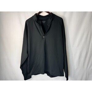 Kombi Top Sz XXL Black Ski Snowboarding Long Sleeve 1/4 front zipper